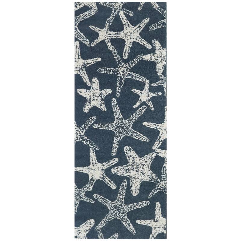 Leyton Nautical Solid Starfish Coastal Area Rug