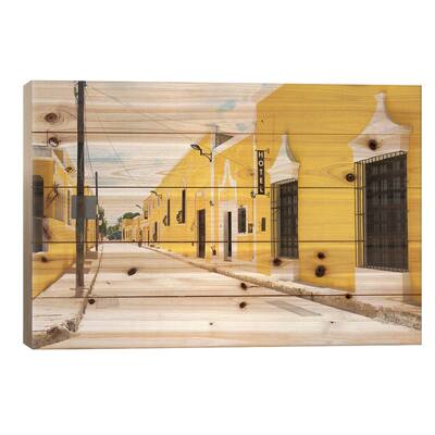 The Yellow City Print On Wood by Philippe Hugonnard - Multi-Color