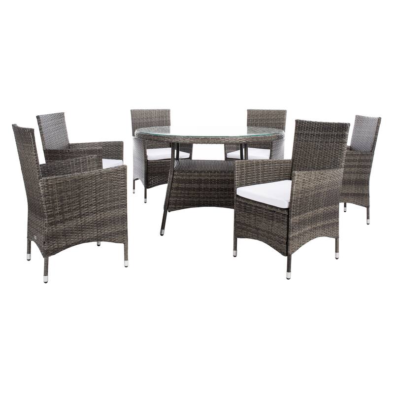 SAFAVIEH Outdoor Sambula 7-Piece Patio Dining Set - 47Wx47Dx29H