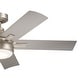 preview thumbnail 2 of 2, Kichler Lighting Tide 52 inch Integrated LED Indoor/Outdoor Brushed Nickel Ceiling Fan