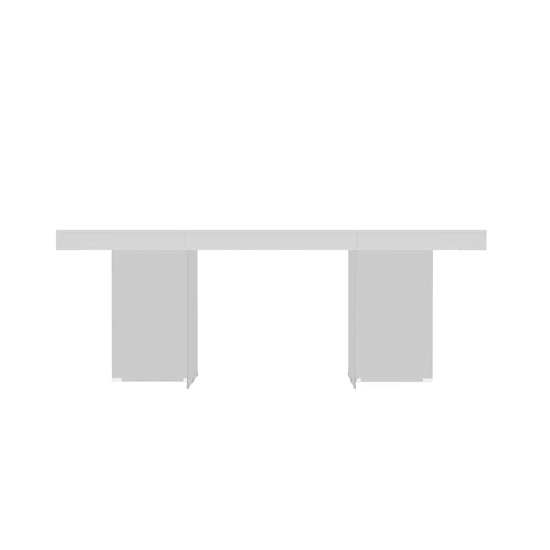 VersaTable Meeting Table with Tempered Glass Leg for Dining and Office