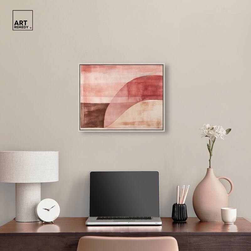 Faded Crimson Canvas by Art Remedy