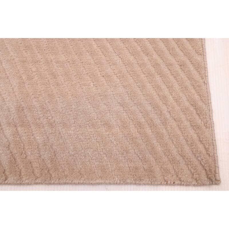 ECARPETGALLERY Hand Loomed Kashkuli Gabbeh Beige Wool Rug - 6'5 x 9'9