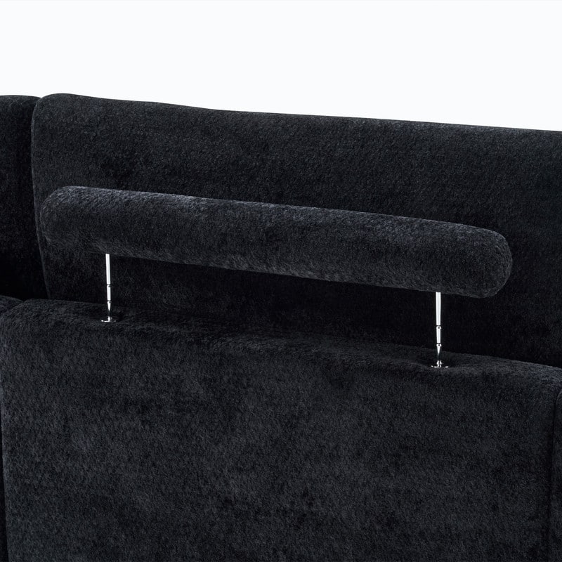 Chaise Lounge Chair Upholstered Modular Sofa with Cup & Phone Holders