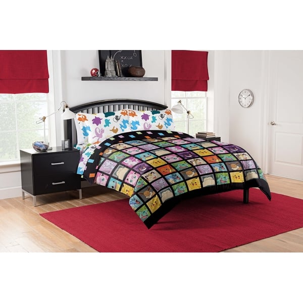 slide 2 of 8, Pokemon Kanto Favorites Rotary 5-piece Full Bed in a Bag Set Full - Kanto Favorites