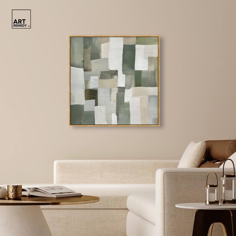 Pale Jade Green I Canvas by Art Remedy