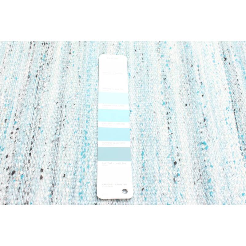 ECARPETGALLERY Flat-Weave Ankara FW Turquoise Wool Kilim - 5'3 x 7'9