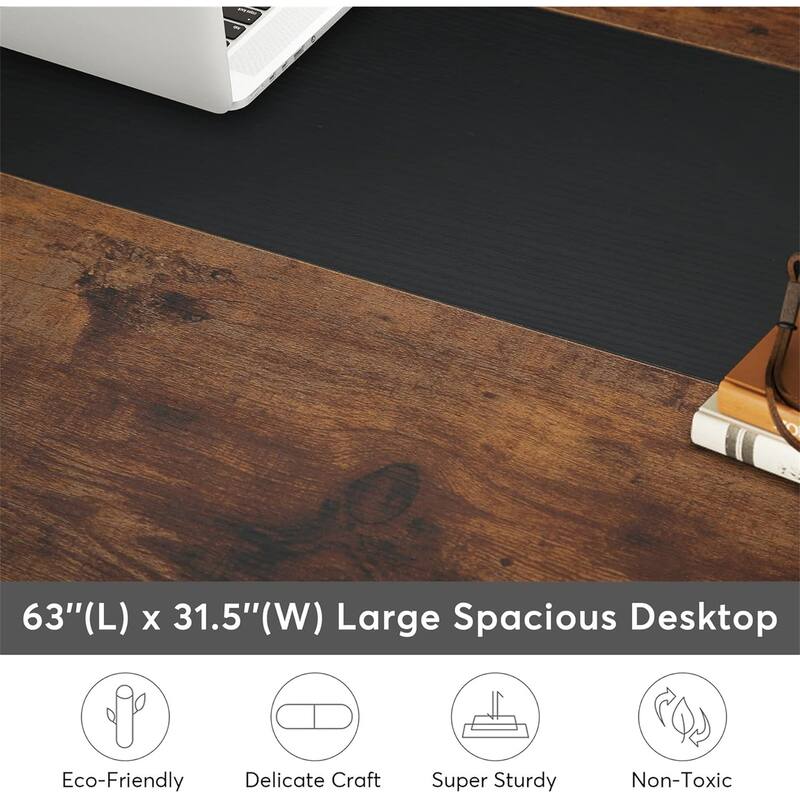 63" Large Modern Computer Desk for Home Office