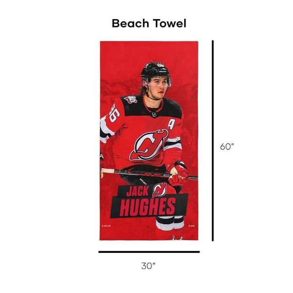dimension image slide 2 of 12, NHL Player Beach Towel