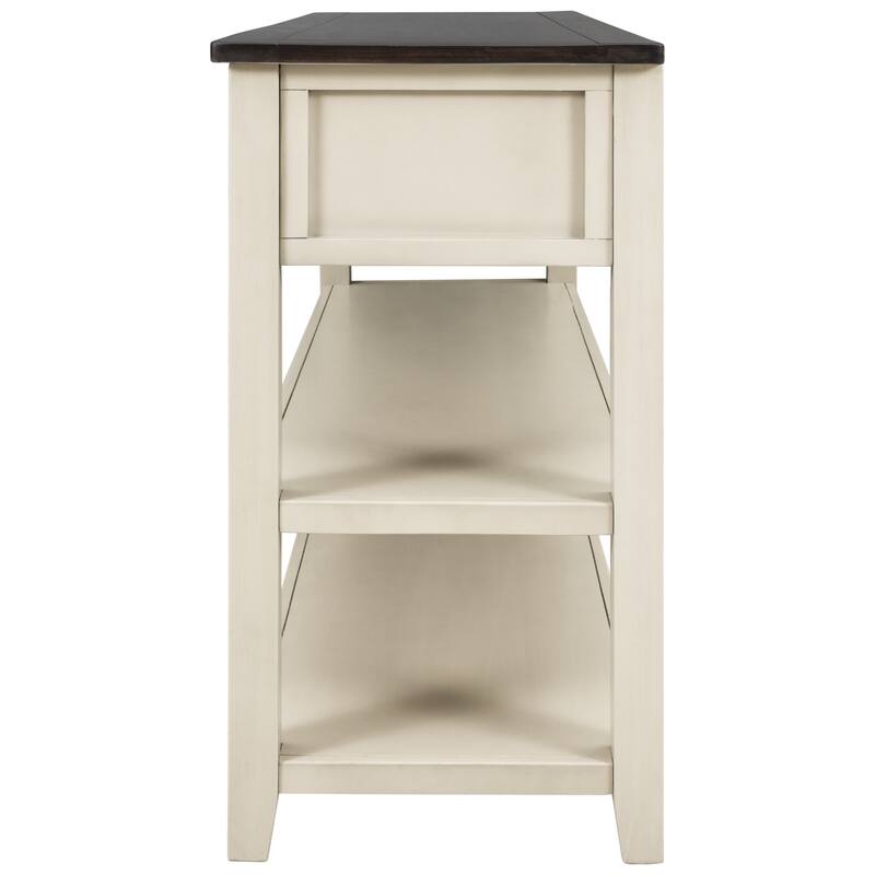 Console Table with Two Open Shelves