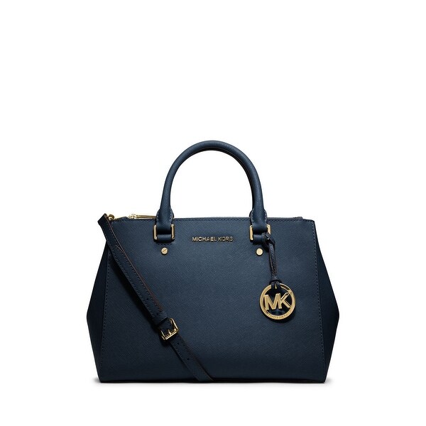 Michael Kors Sutton Medium Leather Satchel Tote Navy Free Michael Kors Sutton Medium Leather Satchel Tote Navy
