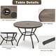 preview thumbnail 13 of 17, EROMMY Patio Dining Set, Swivel Rocking Chairs & Round Table Outdoor Furniture Set for Backyard, Deck