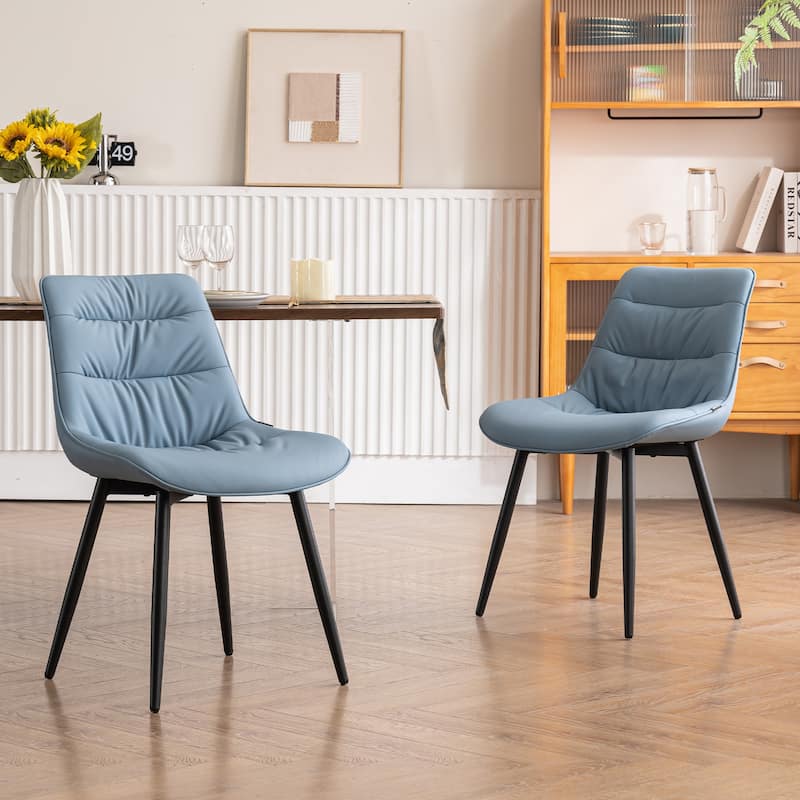 Dining Chairs Set of 2 Modern Kitchen Chairs Living Room Chairs - Blue