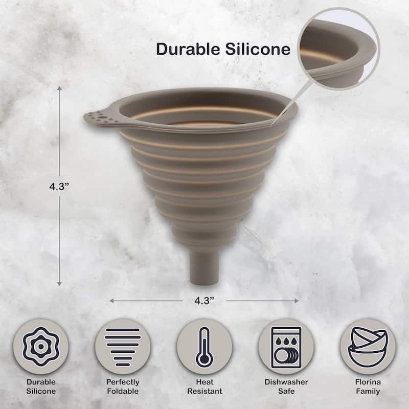 Collapsible Silicone Funnel BPA Free Heat Resistant 4.5"