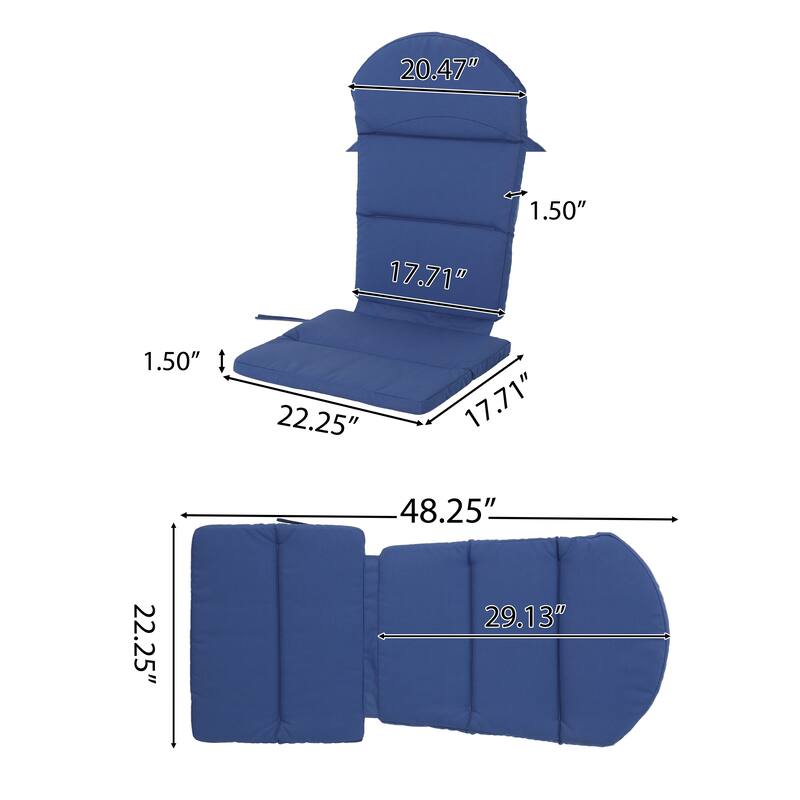 Malibu Outdoor Adirondack Chair Cushion (Set of 4) by Christopher Knight Home