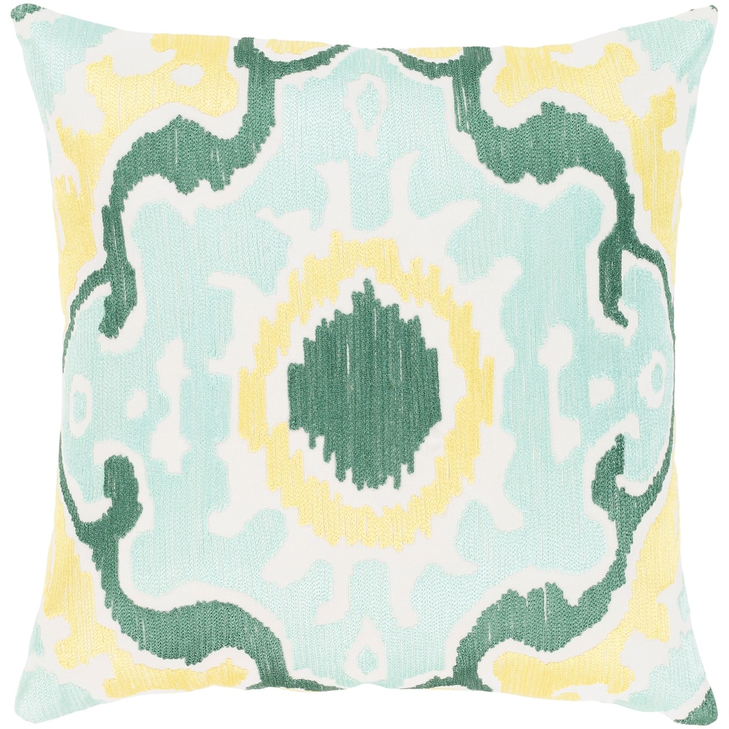 Artistic Weavers Kaelea Modern Ikat Mint Feather Down or Poly Filled Throw Pillow 22-inch