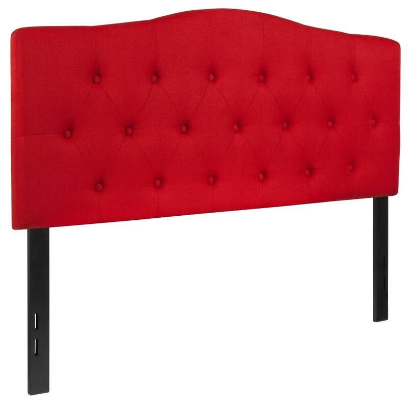 Arched Button Tufted Upholstered Headboard