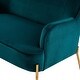 preview thumbnail 101 of 117, Barbara 43" Contemporary Velvet Loveseat Sofa with Goldtone Metal Legs by HULALA HOME