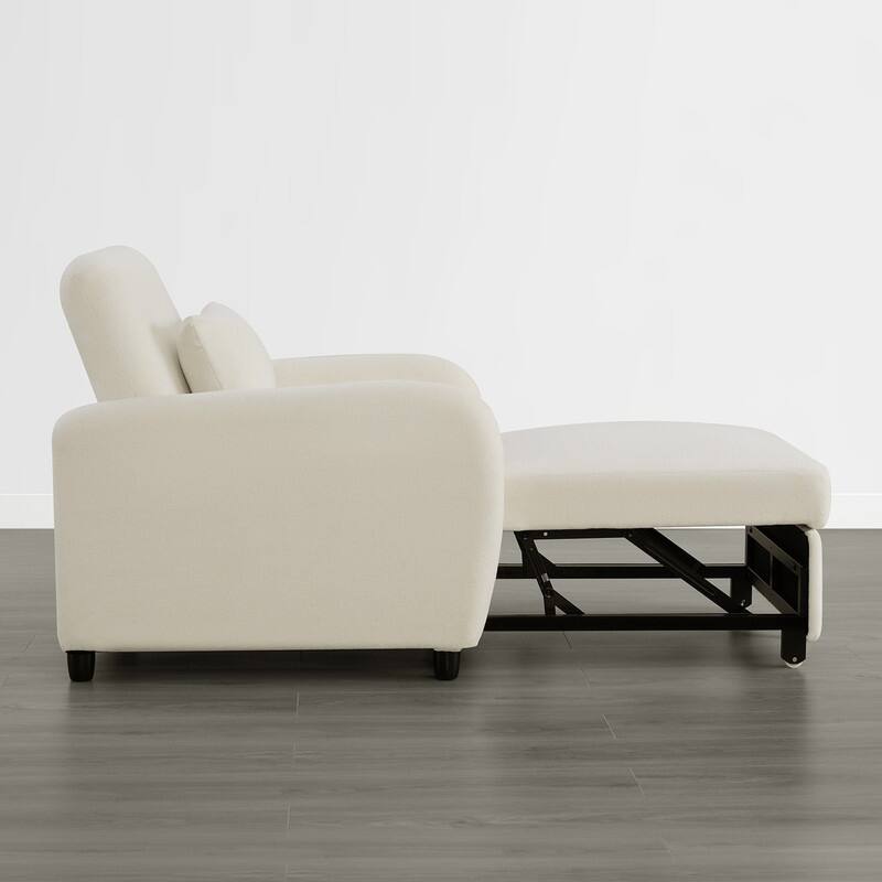 Spruce & Spring Modern Pull-Out Accent Chair Bed with Adjustable Backrest & Space-Saving Design