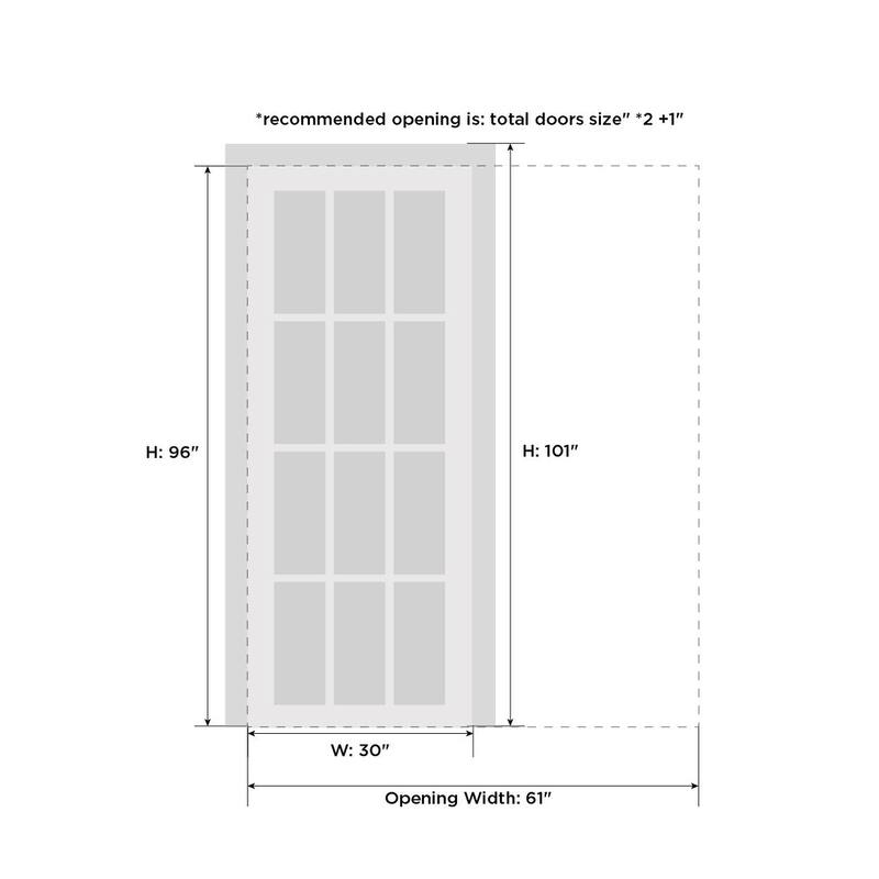 SartoDoors Planum 2102 | Interior French Doors French Door | Solid Wood w/ Glass | Hardware Set | 18x80, Oak