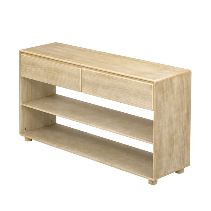 Living Room Vintage Entryway Table Console Table with Drawers and Shelves