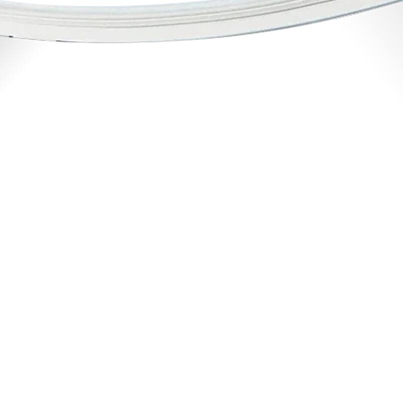 Kiki Dresser Mirror, Curved Crown Molded Details, White Solid Wood