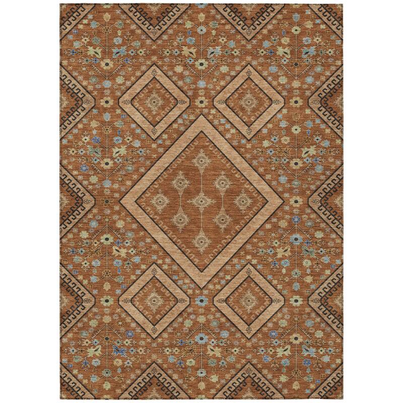 Machine Washable Indoor/ Outdoor Boho Milli Chantille Rug