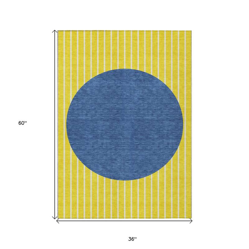 HomeRoots Striped Transitional Rectangle Outdoor Rug