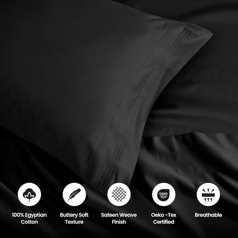 Blue Nile Mills 1500 Thread Count Egyptian Cotton Deep Pocket Solid Sheet Set