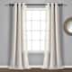 Lush Decor Farmhouse Textured Grommet Sheer Window Curtain Panel Pair - 120" x 38" - Beige