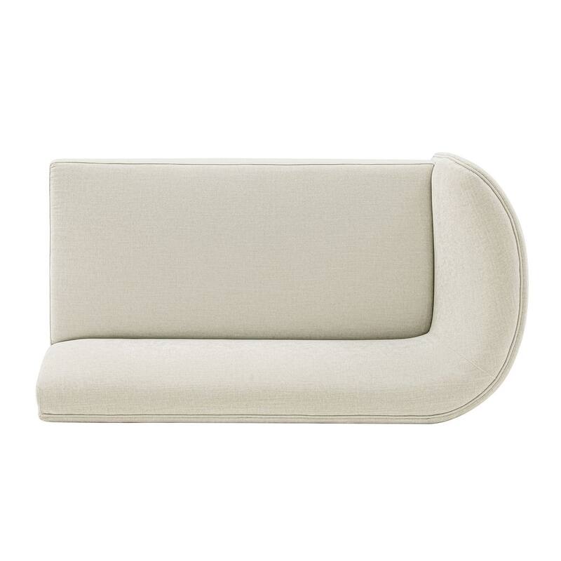 Manhattan Comfort Contemporary Daria Linen Sofa Sectional with Pillows
