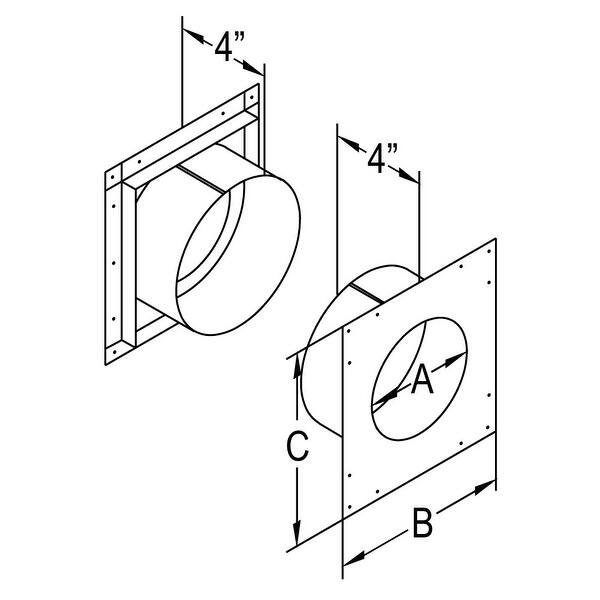 Shop Duravent 58dva Wts 5 Inner Diameter Directvent Pro Direct Vent Pipe Double Wall Small Wall Thimble Galvanized Overstock 17939066