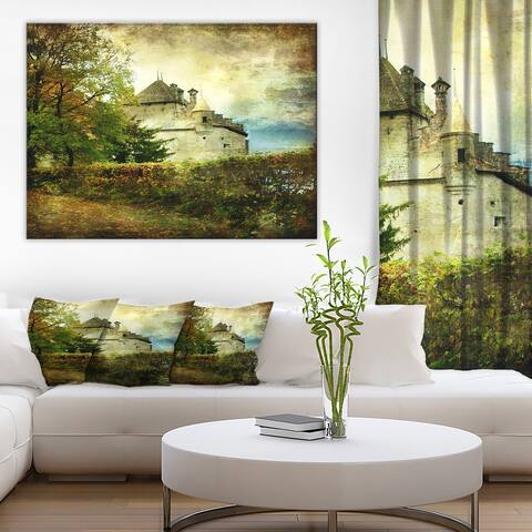 Designart - Chillion Castle - Landscape Canvas Art Print
