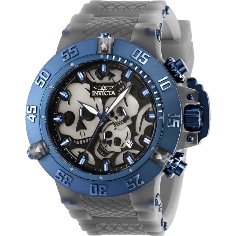 Invicta Men's 37329 Subaqua Quartz Chronograph Black, Blue, White Dial Watch - Black