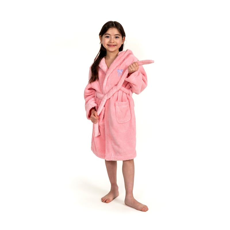 Sweet Kids 100% Polyester SUPER PLUSH Double Brushed Hooded Bathrobe - CROWN