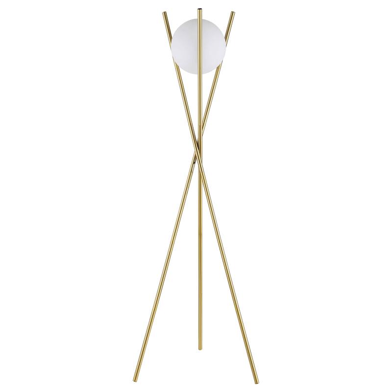 Yamileth 65-inch Spherical Bulb Metal Tripod Floor Lamp Gold