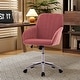 preview thumbnail 3 of 60, Velvet Home Office Chair, Ergonomic Swivel Study Desk Chair, Upholstered Vanity Chair with Backrest Seat and Metal Base