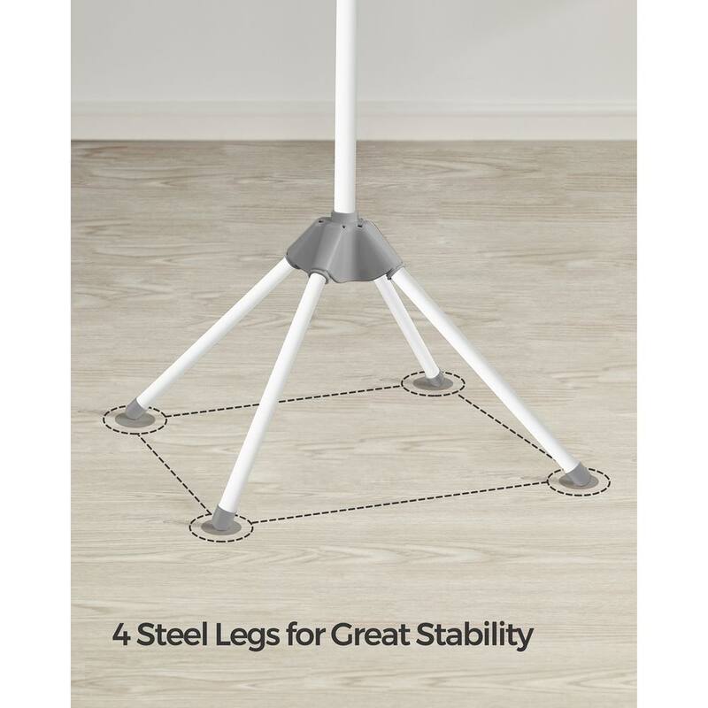 Stainless Steel Foldable Clothes Drying Rack with 360° Rotatable Arms Large Capacity and Space-Saving Design