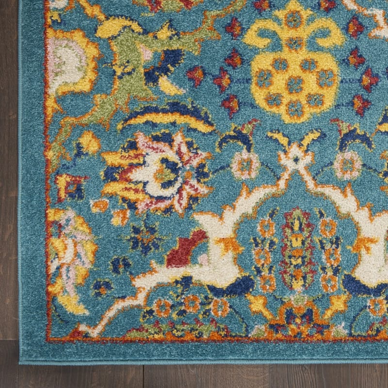 Sinu Power Loomed Floral Area Rug By HomeRoots - 9' x 12'