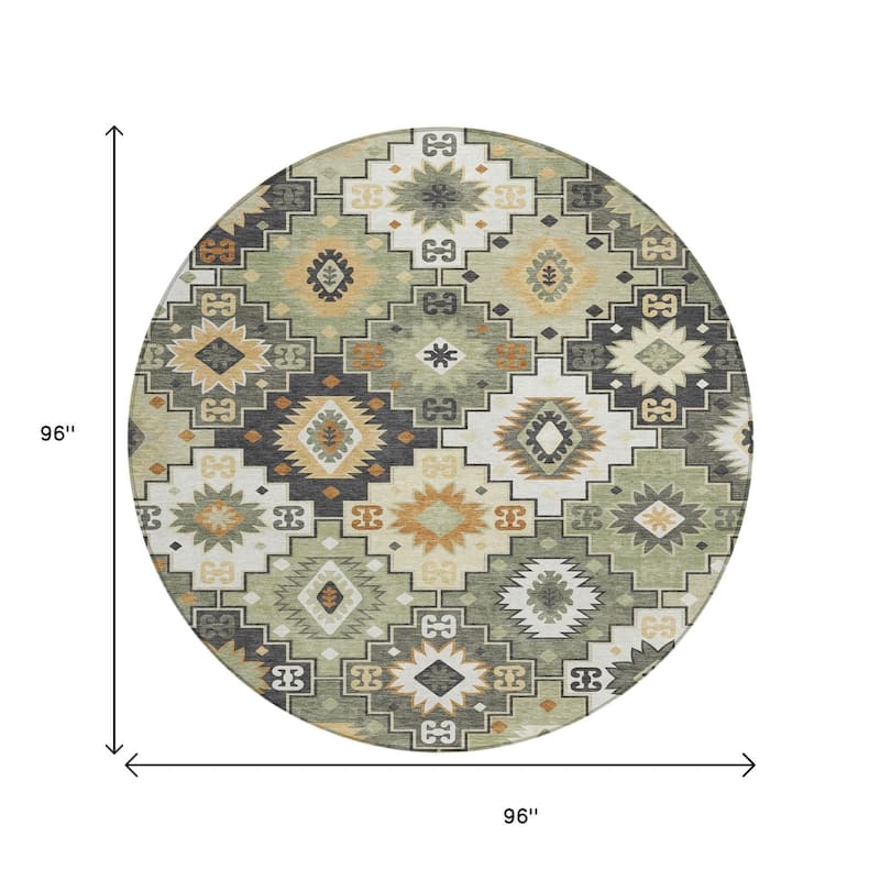 HomeRoots Southwestern Transitional Rectangle Outdoor Rug