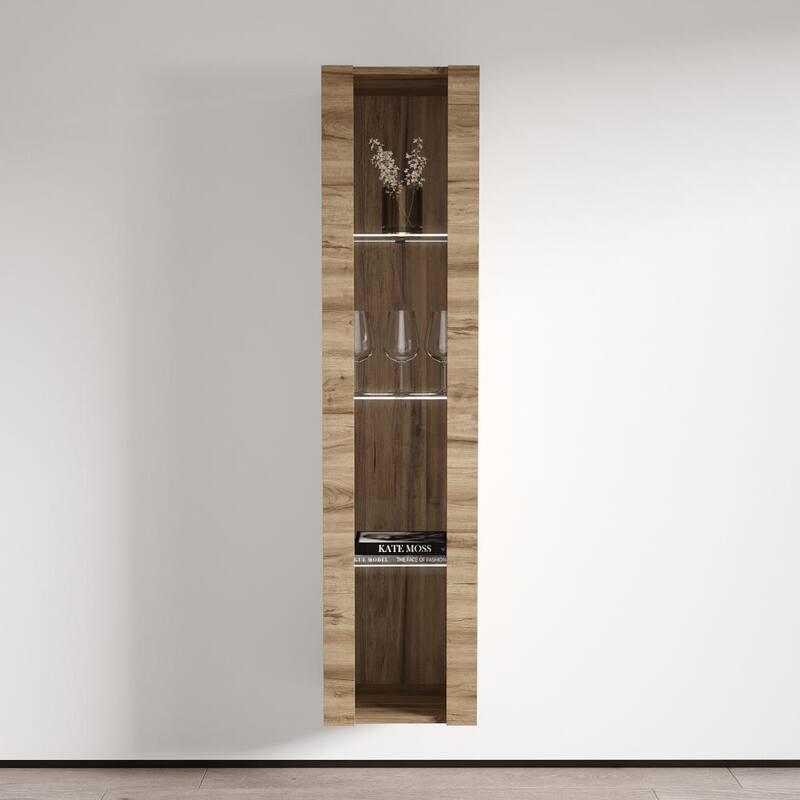 Strick & Bolton Hadi Wall-mounted Bookcase - Oak