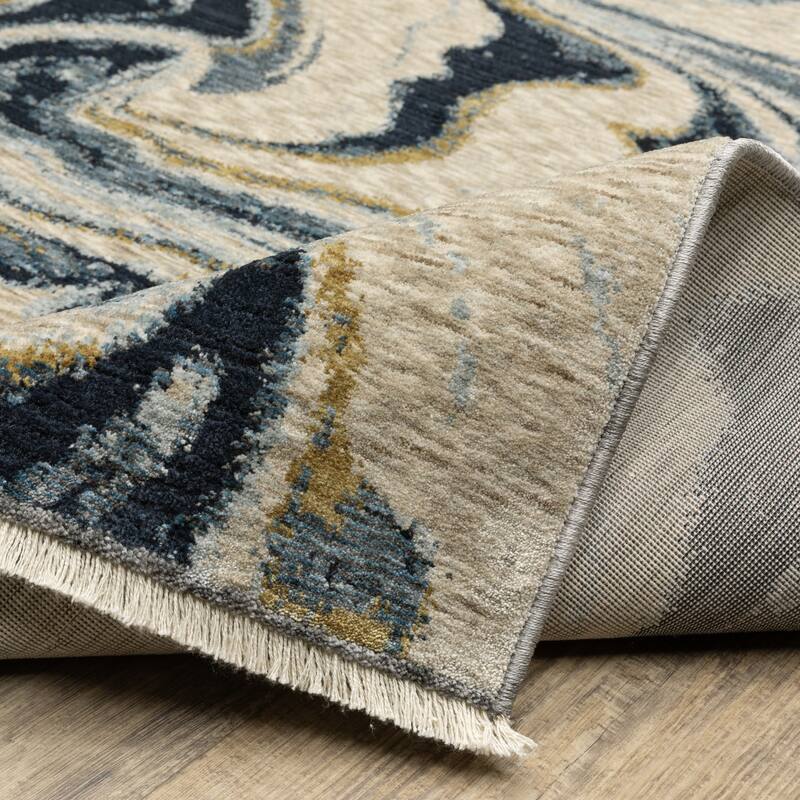 HomeRoots Abstract Modern Runner Area Rug
