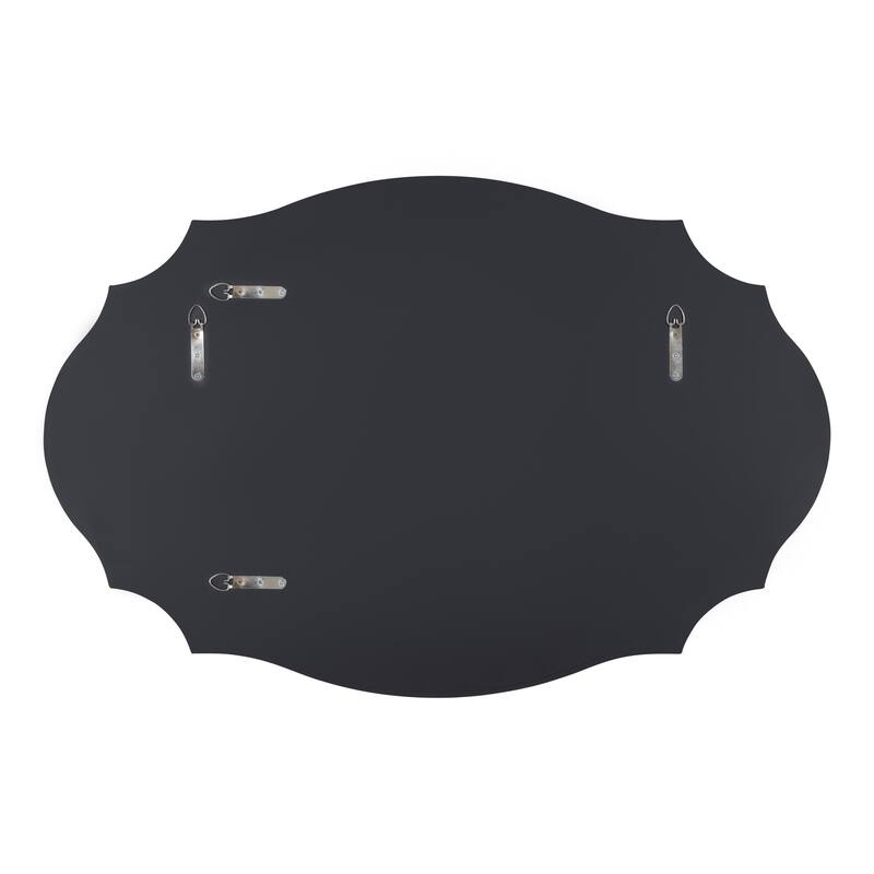 Kate and Laurel Leanna Scalloped Oval Wall Mirror