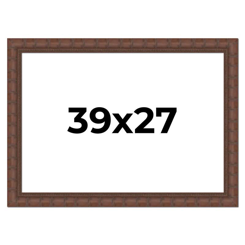 39x27 Frame Pewter Solid Wood Picture Frame Width 1.625 Inches | Interior Frame Depth 0.6875 Inches