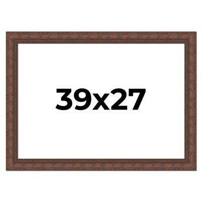 39x27 Frame Pewter Solid Wood Picture Frame Width 1.625 Inches | Interior Frame Depth 0.6875 Inches