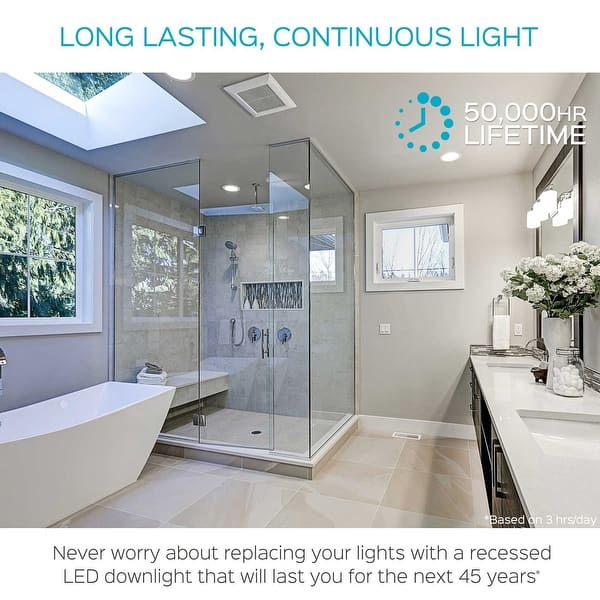 Luxrite 8 Inch Square Ultra Thin LED Recessed Light with J ...