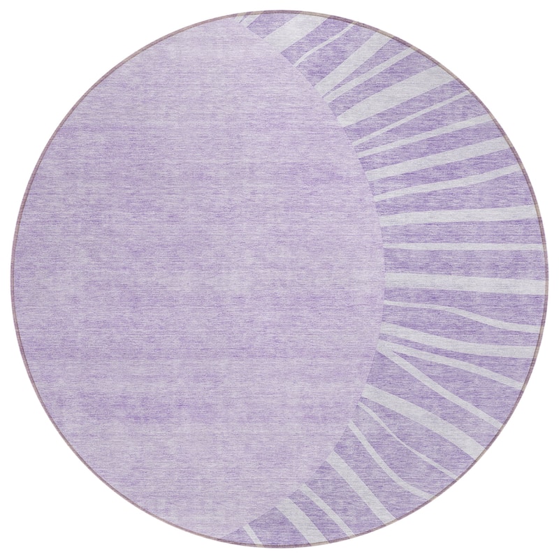 Machine Washable Indoor/ Outdoor ChantilleSunburst Modern Rug