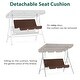 preview thumbnail 6 of 21, MCombo 3-Person Patio Swing Chair, Adjustable Canopy Hanging Swing, Removable Cushions, 4003