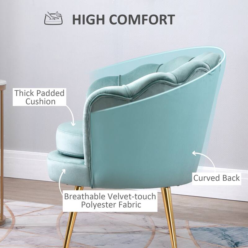 Velvet-touch Fabric Accent Chair