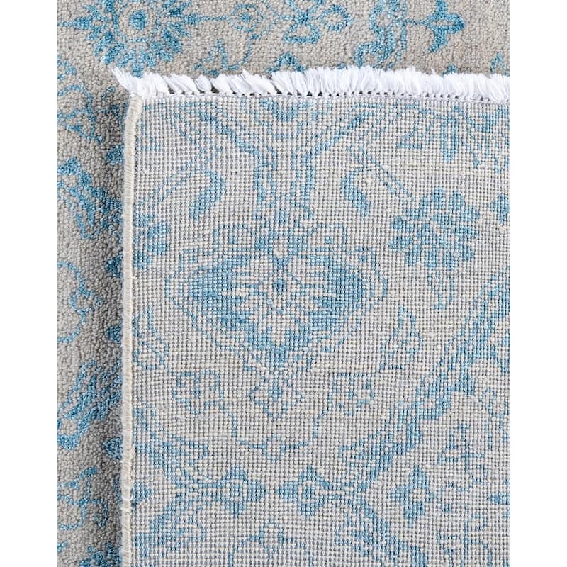 Ikat One-of-a-Kind Hand-Knotted Area Rug, Gray - 9' 0" x 10' 2"